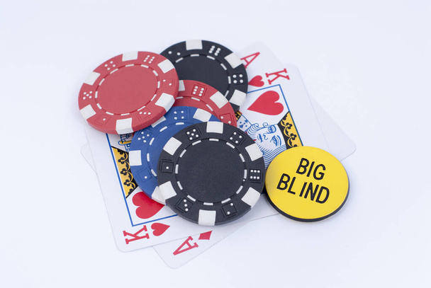 Texas holdem cartes de poker et jetons de Casino
 - Photo, image