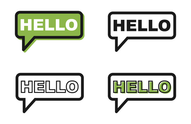 Hola icono de chat, vector de mensajería para su sitio web. Símbolo moderno para web, aplicación, etc.
 - Vector, Imagen