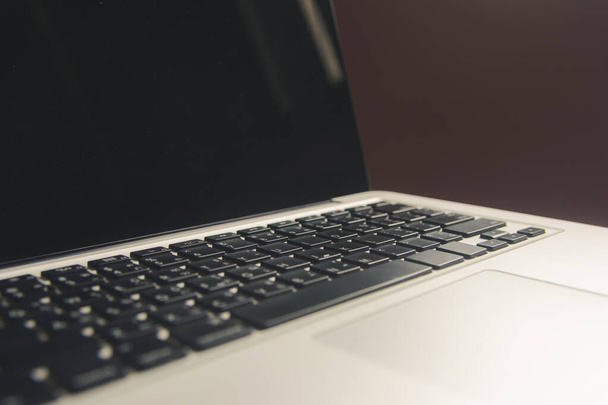 Keyboard laptop close up background - Photo, Image