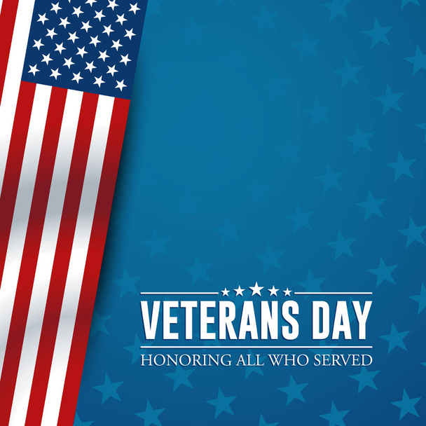 Moderní Veterans Day Celebration Background Header Banner Blue and Red Color For Personal and all Business Company with High end Look - Vektor, obrázek