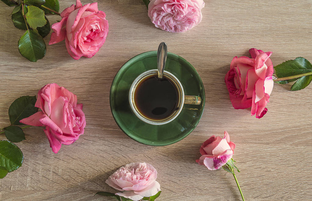 Beautiful coffee break concept.  - Photo, image