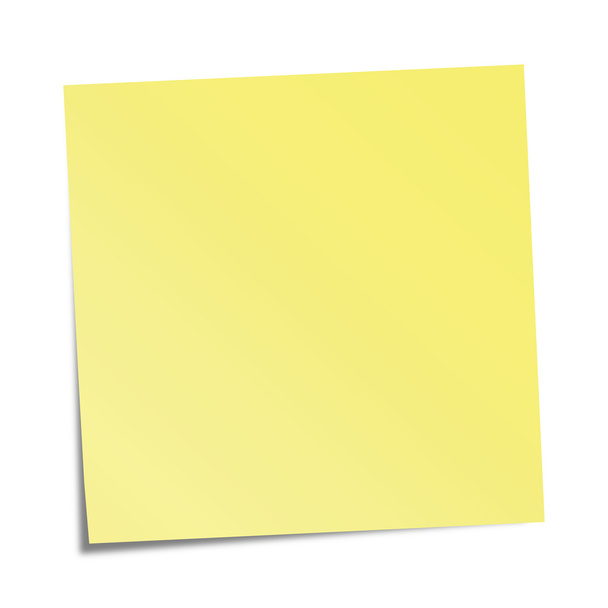 Желтая липкая нота
 - Вектор,изображение