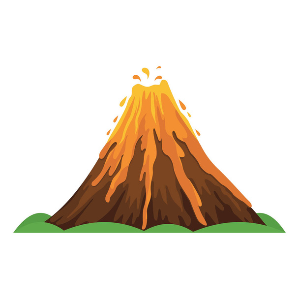 Icona vulcano, illustrazione vettoriale dei cartoni animati
 - Vettoriali, immagini
