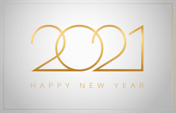 2021 Šťastný Nový rok elegantní pozdrav karta vektor pozadí - Vektor, obrázek