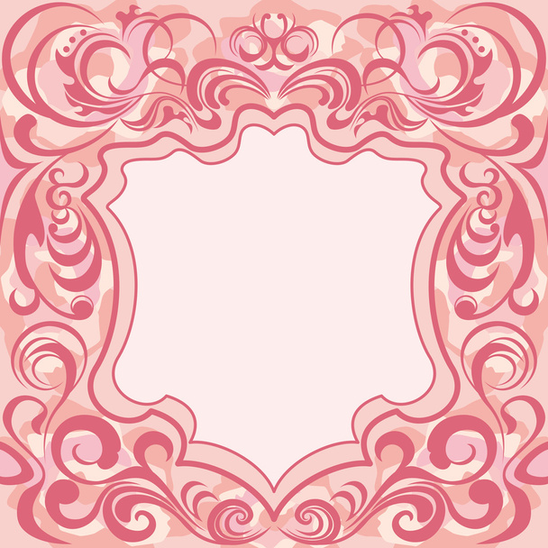 Abstract Floral Decoration Frame - Vector, imagen