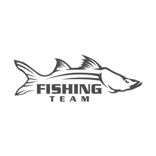 Риболовля Команда Відкритий пригодницький дизайн логотипу Векторні ілюстрації
 - Вектор, зображення
