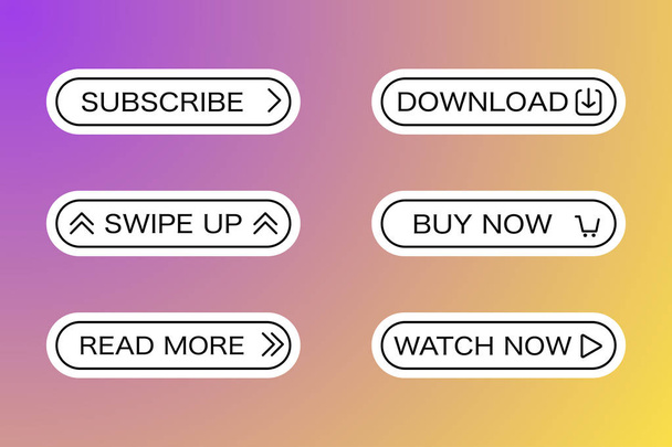 сучасні веб-кнопки векторні банери барвистий фон
 - Вектор, зображення