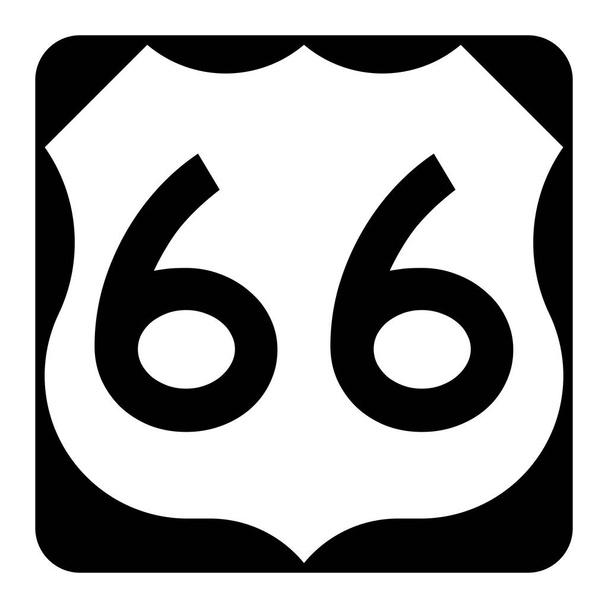 Egyesült Államok 66-os útvonal jel  - Fotó, kép