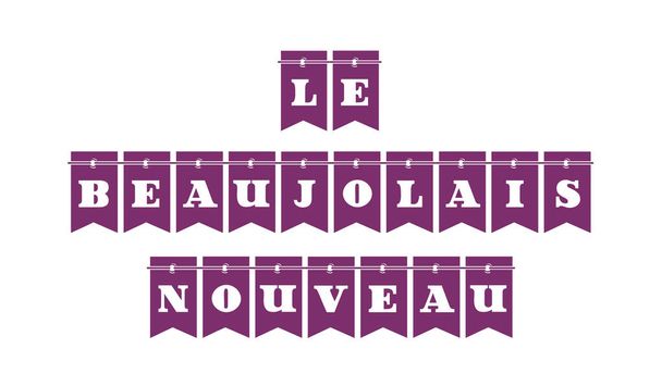 Új Beaujolais bor francia nyelven - Fotó, kép