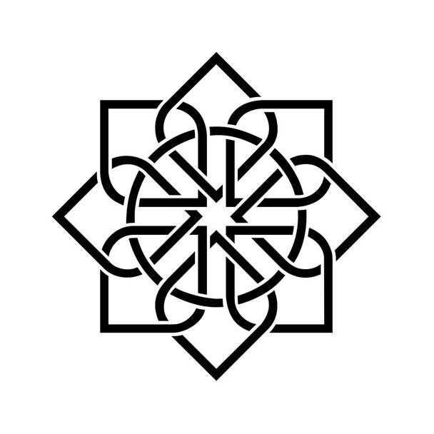 símbolo padrão Kufic com um fundo branco - Foto, Imagem