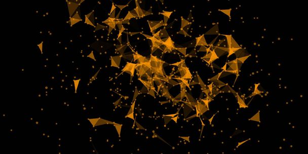 爆発三角形データストリームクラウドカオス設計 - ベクター画像