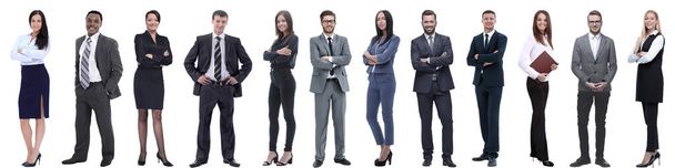 group of successful business people isolated on white - Photo, image