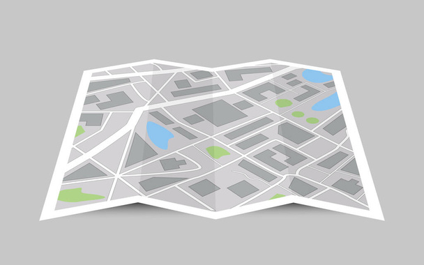 Perspective city map concept - Vecteur, image