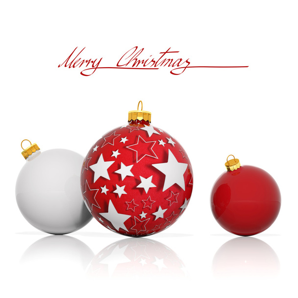 Christmas balls isolated on white background - Photo, Image