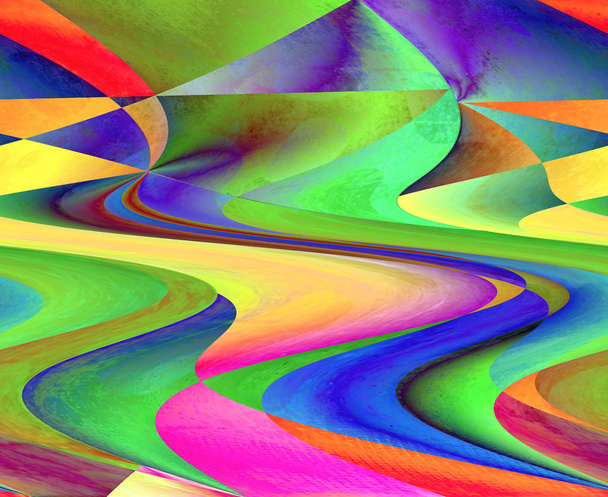 Fundo de coloração abstrato do gradiente com efeitos de onda visual e iluminação - Foto, Imagem