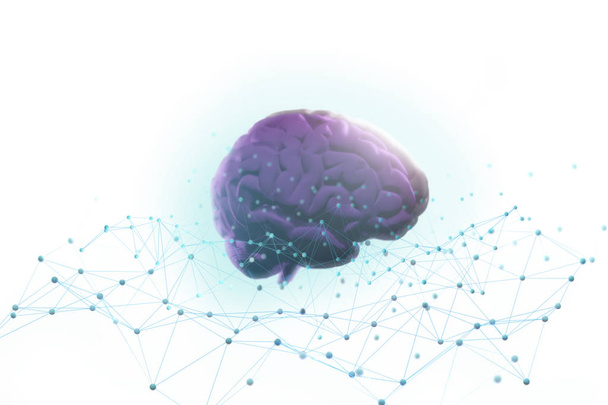 tecnología de realidad virtual mixta aumentada para mirar la red de simulación cerebro y neuronas del cerebro del paciente para prepararse para la cirugía, concepto médico
 - Foto, imagen