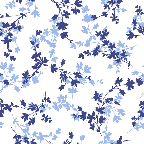 Seamless vector pattern of a beautiful flower, - Vector, Imagen