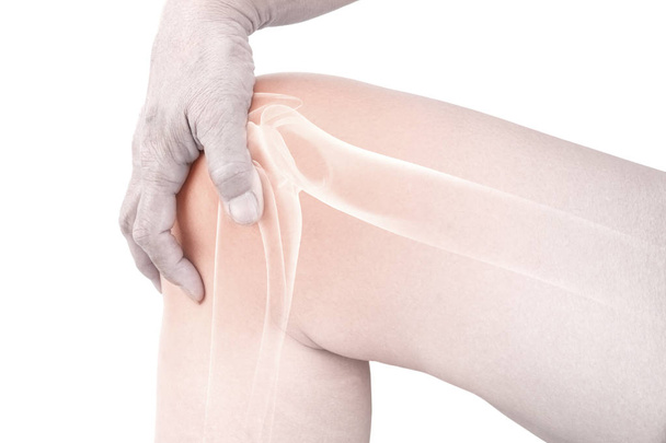 Kości kolana bólu opieki zdrowotnej - Zdjęcie, obraz