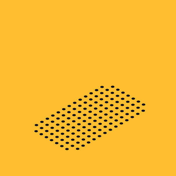 Isométrique 3D lunettes de cinéma icône isolée sur fond jaune. Illustration vectorielle
 - Vecteur, image