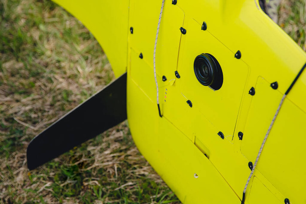 Close-up camera for cartography and agriculture on electric drone airplane - Photo, Image