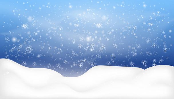 Elszigetelt havas táj - Vektor, kép