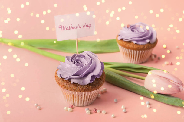 Hermosa tarjeta de felicitación para la celebración del Día de la Madre - Foto, Imagen