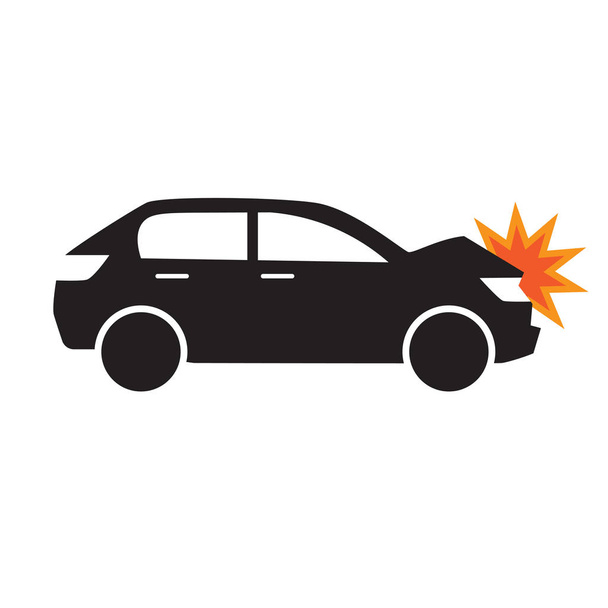 accidente de coche icon- vector ilustración
 - Vector, imagen