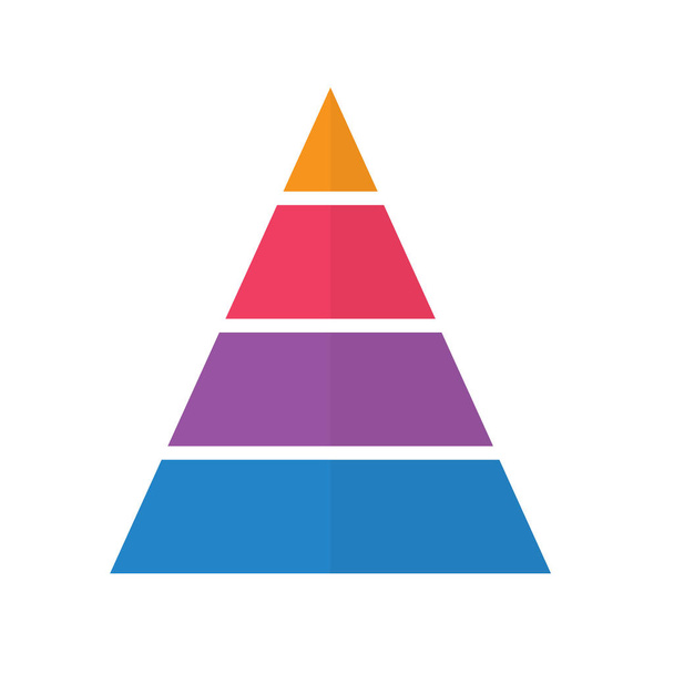 bunte Ebene Pyramidendiagramm Icon-Vektor-Illustration - Vektor, Bild