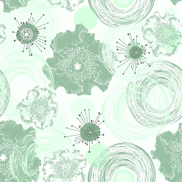 Αφηρημένη απρόσκοπτη μοτίβο λουλουδιών - Διάνυσμα, εικόνα