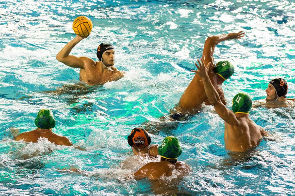 Waterpolo Italian Serie A Men Championship  Banco BPM Sport Management vs C.C. Ortigia - Фото, изображение