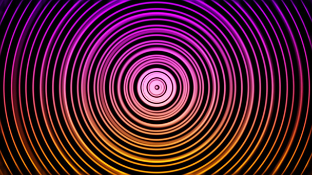 Abstrakcyjna hipnotyczna kolorowa spirala. Animacja. Pulsujące kręgi psychodeliczne z centrum. Kolorowe hipnotyzujące kręgi. Circular ripple tło dla tle muzyki - Zdjęcie, obraz