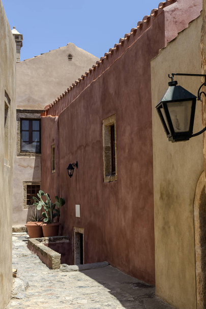 View of street fortified town Monemvasia (Laconia, Greece, Pelop - Photo, Image