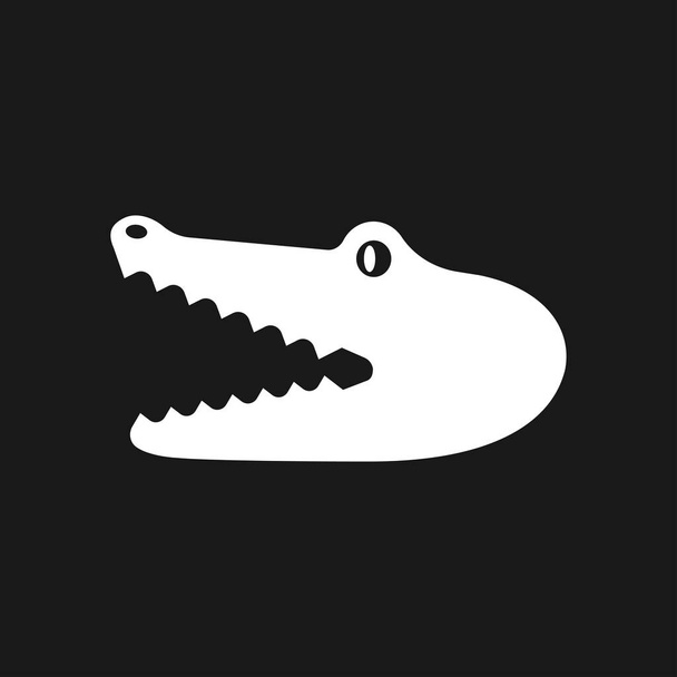 Ikona krokodýla. plochý design pro zvířata v zoo. vektorový symbol - Vektor, obrázek