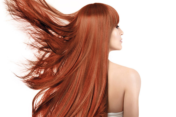 Portrait de beauté d'une femme aux cheveux longs teints avec des reflets
 - Photo, image