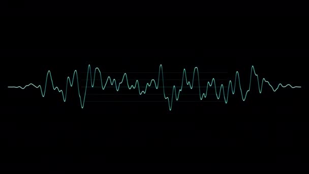 Music audio wave.Abstract blue wavy line.Equalizer sound wave. - Footage, Video
