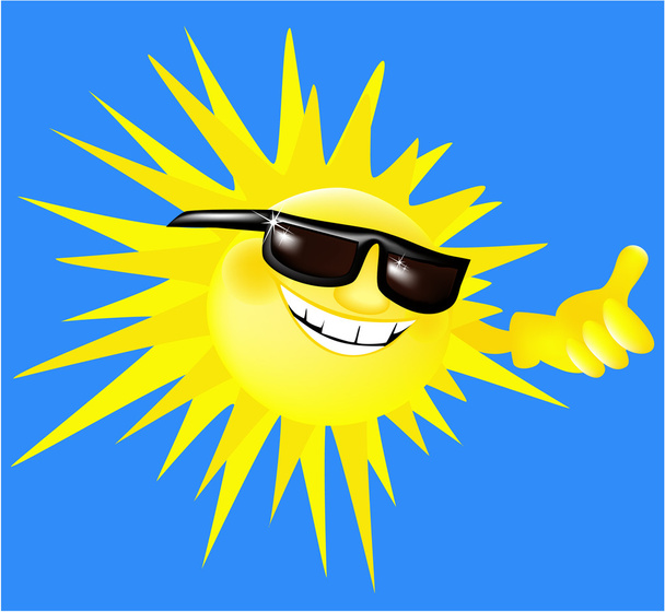 Holiday sun in sunglasses - Vector, Image