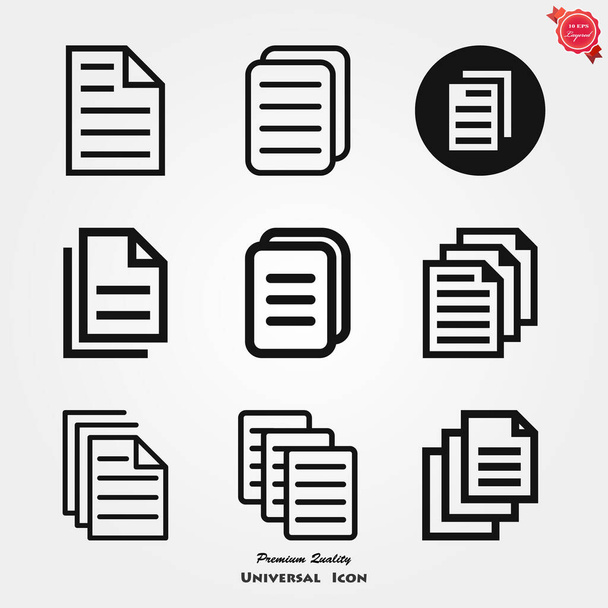Icono plano de documento, icono de vector de documento. Ilustración para diseño gráfico y web
 - Vector, imagen