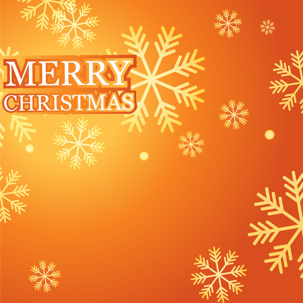 Abstract banner Merry Christmas with snowflakes - Vector, Image