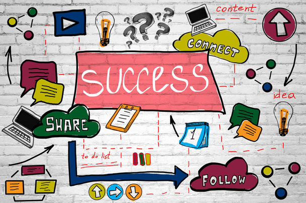 Success and webinar concept - Фото, изображение