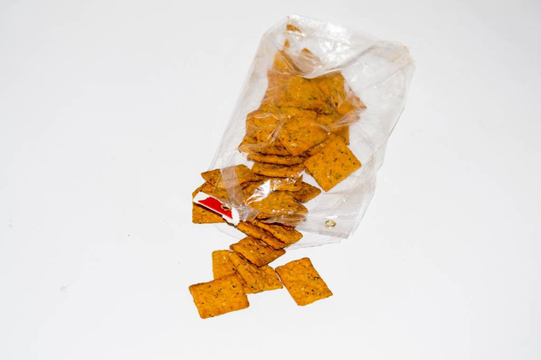 Unverpackte Cracker. Blick von oben - Foto, Bild