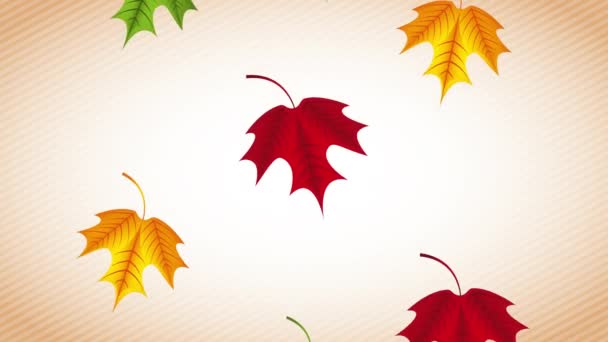 Wesołego Święta Dziękczynienia z jesiennych liści - Materiał filmowy, wideo