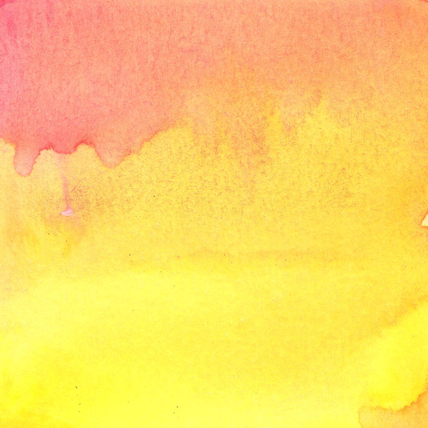 Illustration watercolor abstract background blur gradient transition from yellow, coral, pink, red - 写真・画像