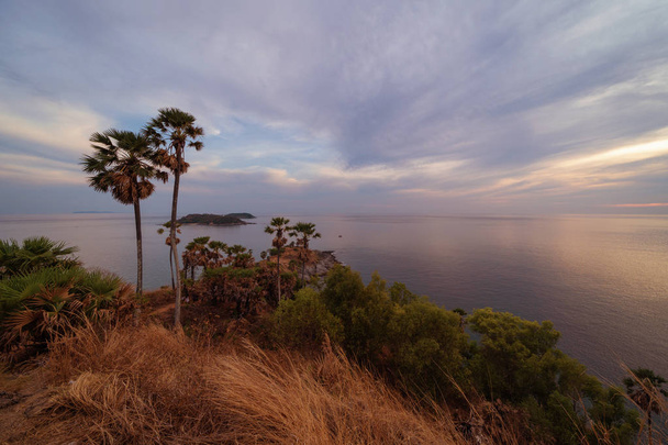 Promthep Cape viewpoint at sunset with Andaman sea in Phuket Isl - Photo, Image