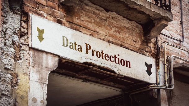 Ochrona danych w Street Sign - Zdjęcie, obraz