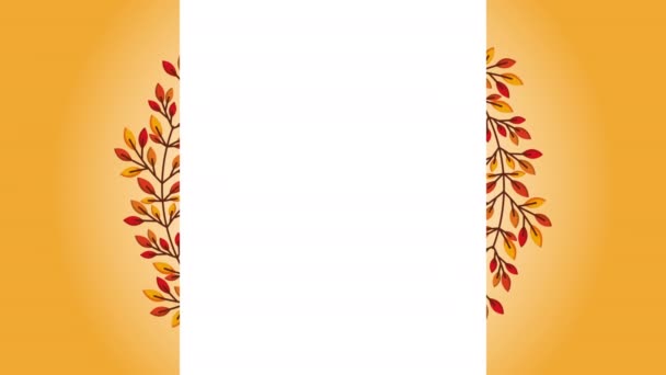 felice festa del Ringraziamento con foglie
 - Filmati, video