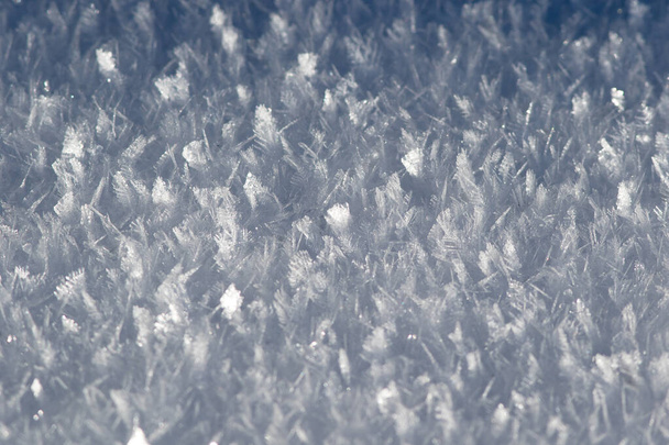 氷の結晶の質感。雪の背景. - 写真・画像