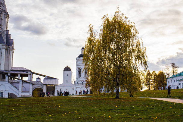  秋コロマンスコエ公園のモスクワ市の晴れた日の景色 - 写真・画像
