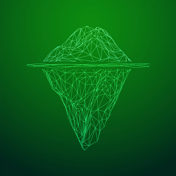 Iceberg abstract modern business illustration - Vetor, Imagem