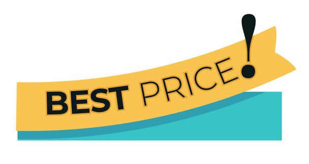 Best price and special offer tag, discount isolated icon - Vector, afbeelding