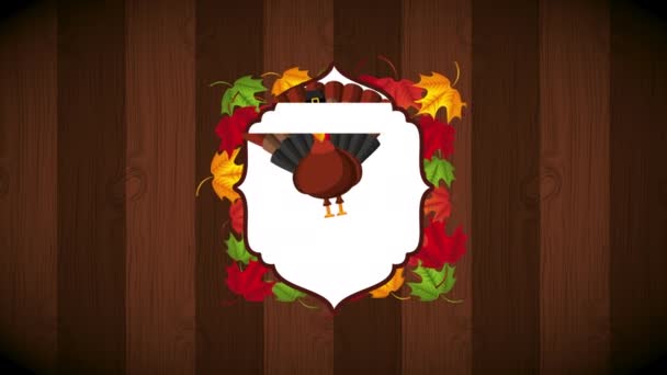 feliz celebración de Acción de Gracias con pavo
 - Metraje, vídeo